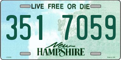 NH license plate 3517059