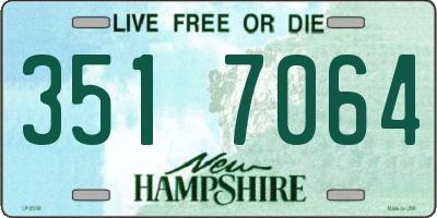 NH license plate 3517064