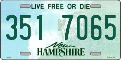 NH license plate 3517065