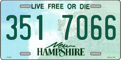 NH license plate 3517066