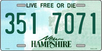 NH license plate 3517071