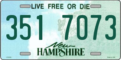 NH license plate 3517073