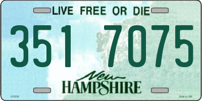 NH license plate 3517075