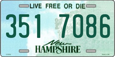 NH license plate 3517086