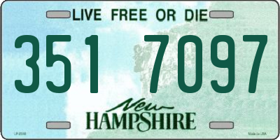 NH license plate 3517097