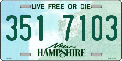 NH license plate 3517103