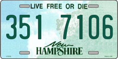 NH license plate 3517106