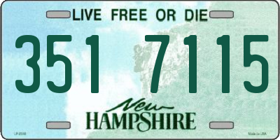 NH license plate 3517115