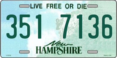 NH license plate 3517136