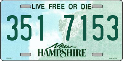 NH license plate 3517153