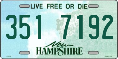 NH license plate 3517192