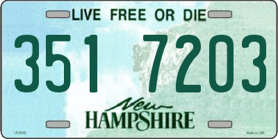 NH license plate 3517203