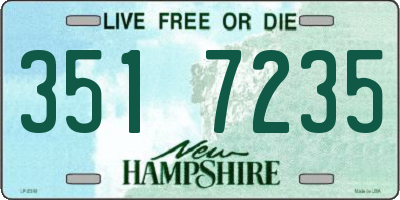 NH license plate 3517235