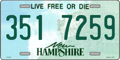 NH license plate 3517259