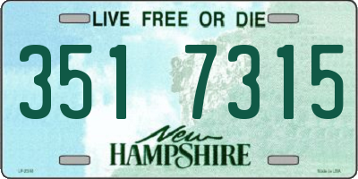 NH license plate 3517315