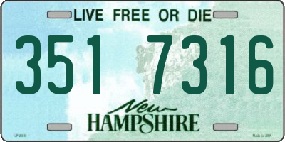 NH license plate 3517316