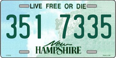 NH license plate 3517335