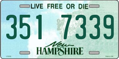 NH license plate 3517339