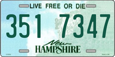 NH license plate 3517347