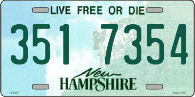 NH license plate 3517354