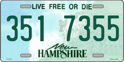 NH license plate 3517355