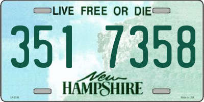 NH license plate 3517358