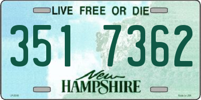 NH license plate 3517362