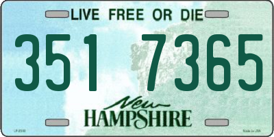 NH license plate 3517365