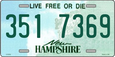 NH license plate 3517369