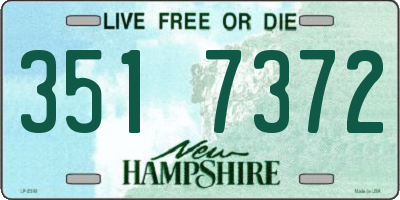 NH license plate 3517372
