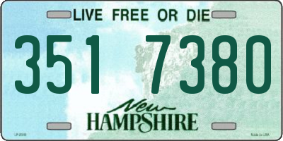 NH license plate 3517380