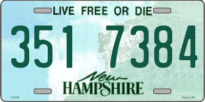 NH license plate 3517384