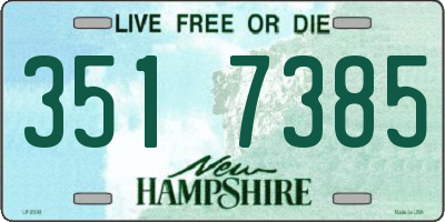 NH license plate 3517385