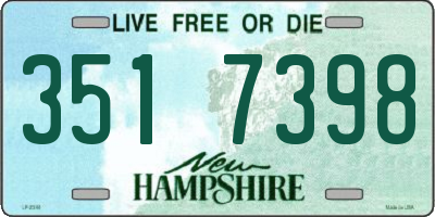 NH license plate 3517398