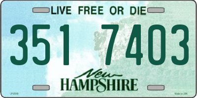 NH license plate 3517403