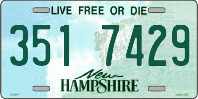 NH license plate 3517429