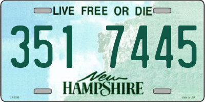 NH license plate 3517445