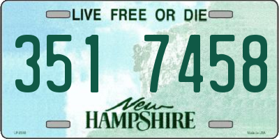 NH license plate 3517458