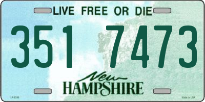 NH license plate 3517473