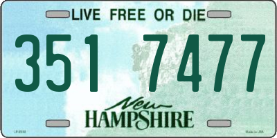 NH license plate 3517477