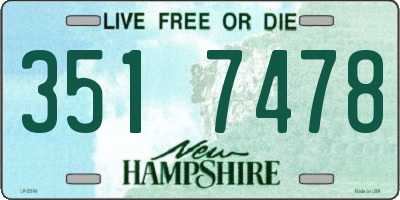 NH license plate 3517478