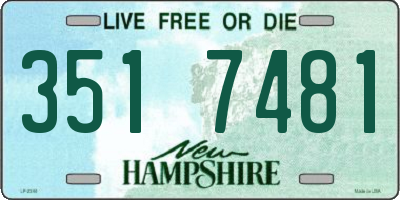 NH license plate 3517481