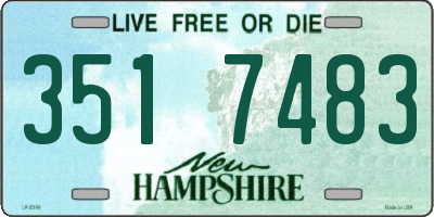 NH license plate 3517483