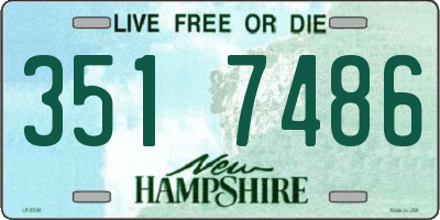 NH license plate 3517486