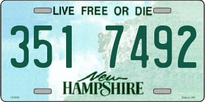 NH license plate 3517492