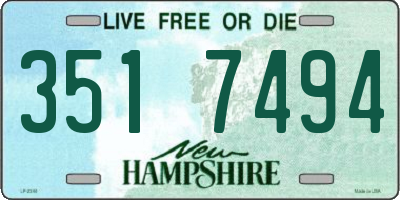 NH license plate 3517494