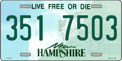 NH license plate 3517503