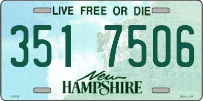 NH license plate 3517506