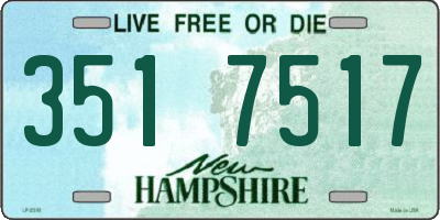 NH license plate 3517517