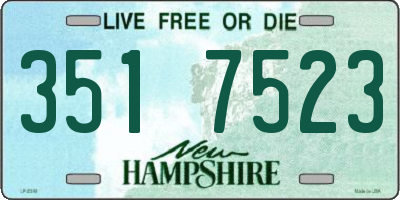 NH license plate 3517523